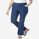 Flex-Fit Pull-On Bootcut Gap-Free Stretch Denim Jeans image number null