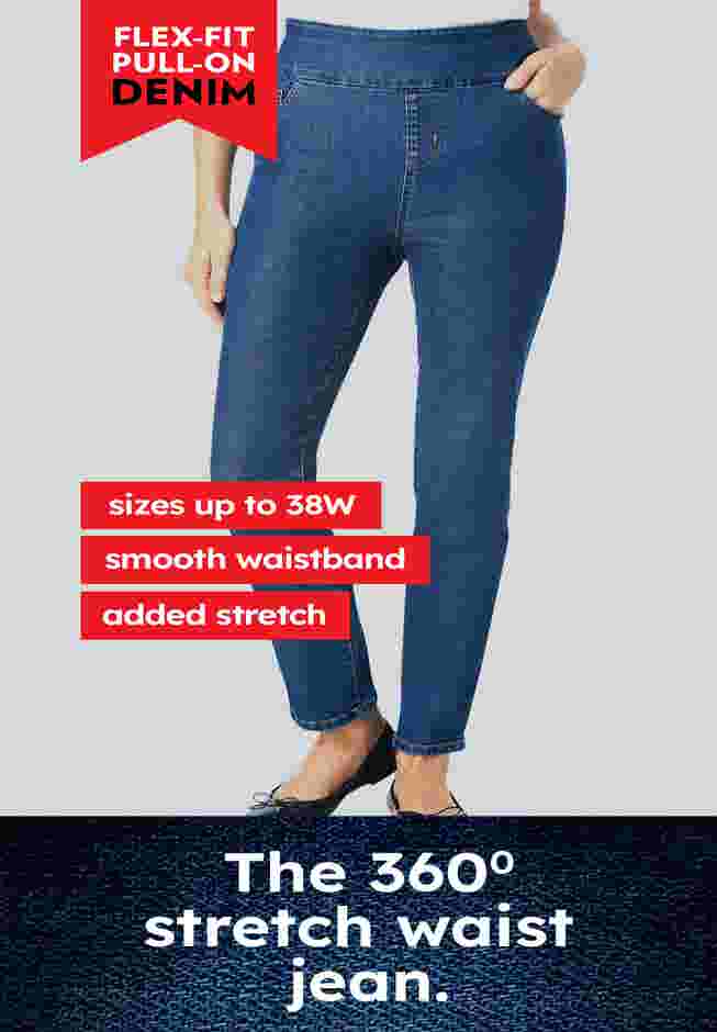 Flex-Fit Pull-On Denim Skirt image number 3
