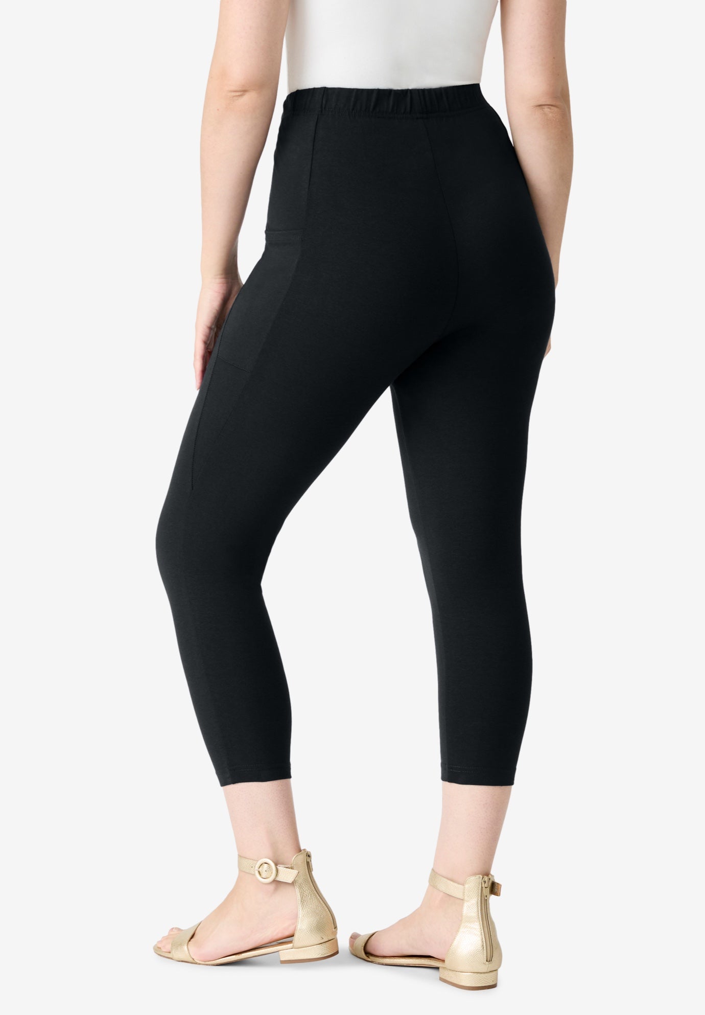 Side-Pocket Essential Capri Legging image number 1