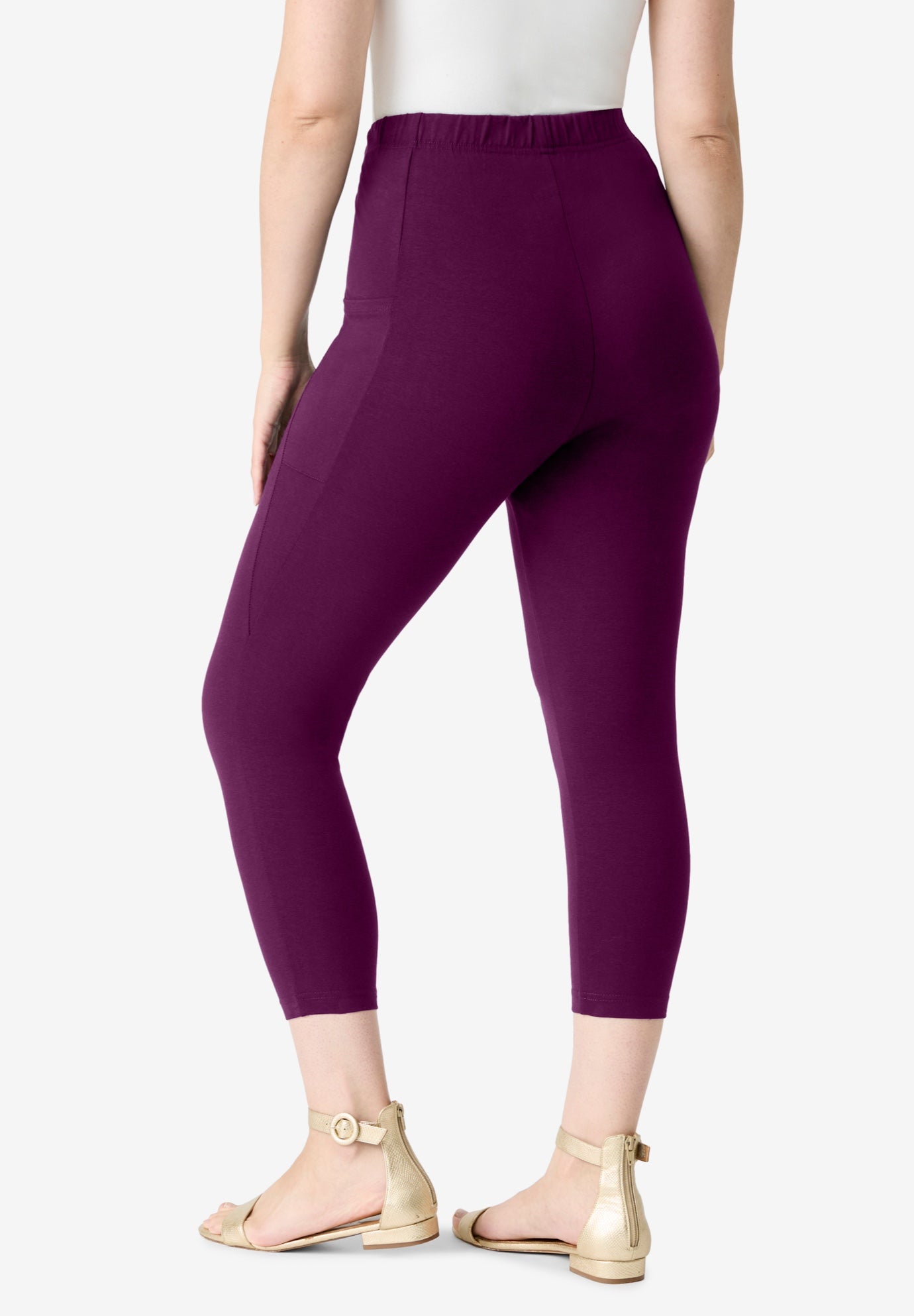 Side-Pocket Essential Capri Legging image number 1
