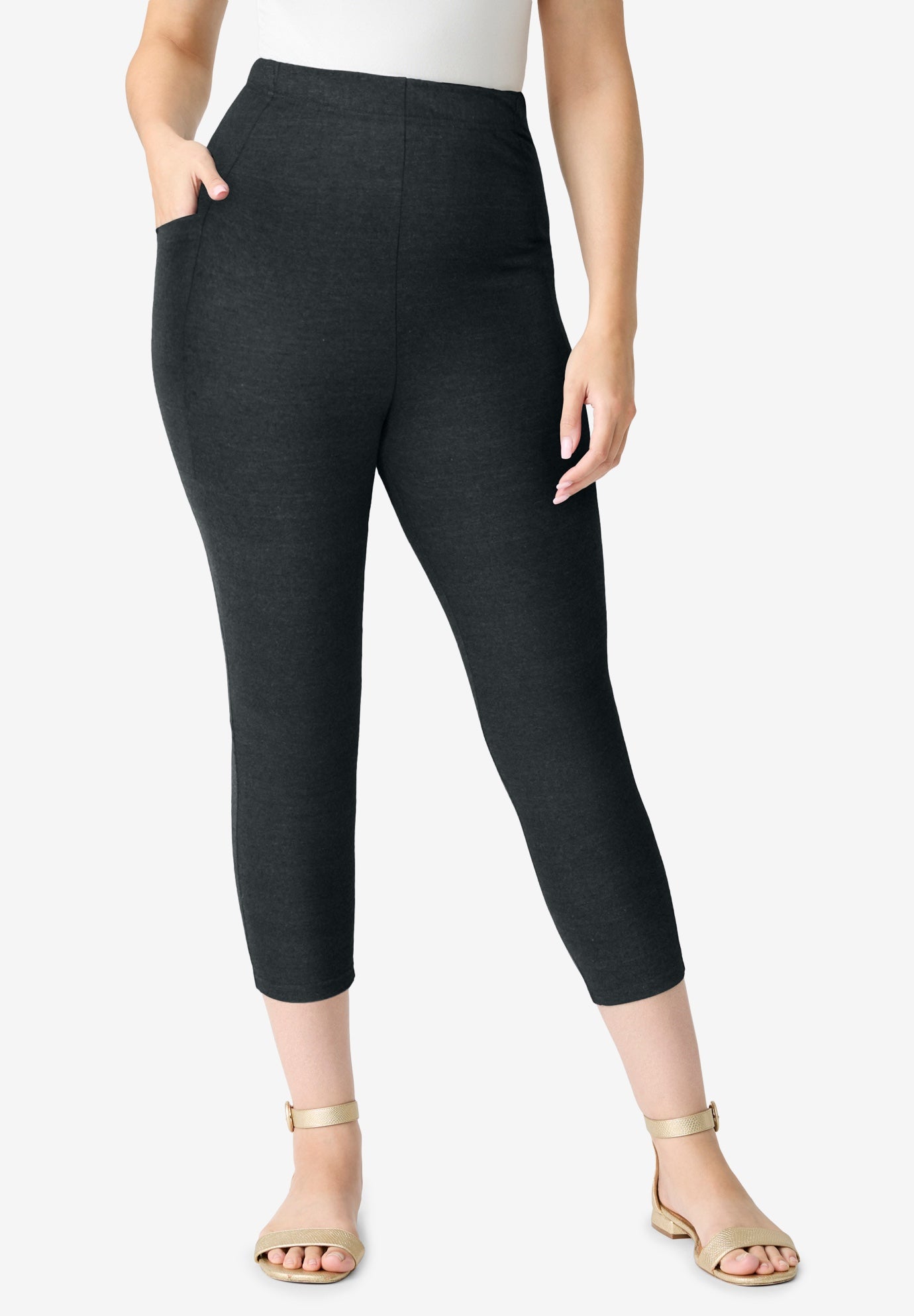 Side-Pocket Essential Capri Legging image number 0
