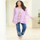 Plus Size Floral Embroidered Straight Leg Jean image number null