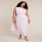 One-Shoulder Draped Maxi Dress image number 1