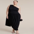 One-Shoulder Draped Maxi Dress image number 0