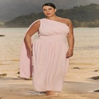 One-Shoulder Draped Maxi Dress image number 0