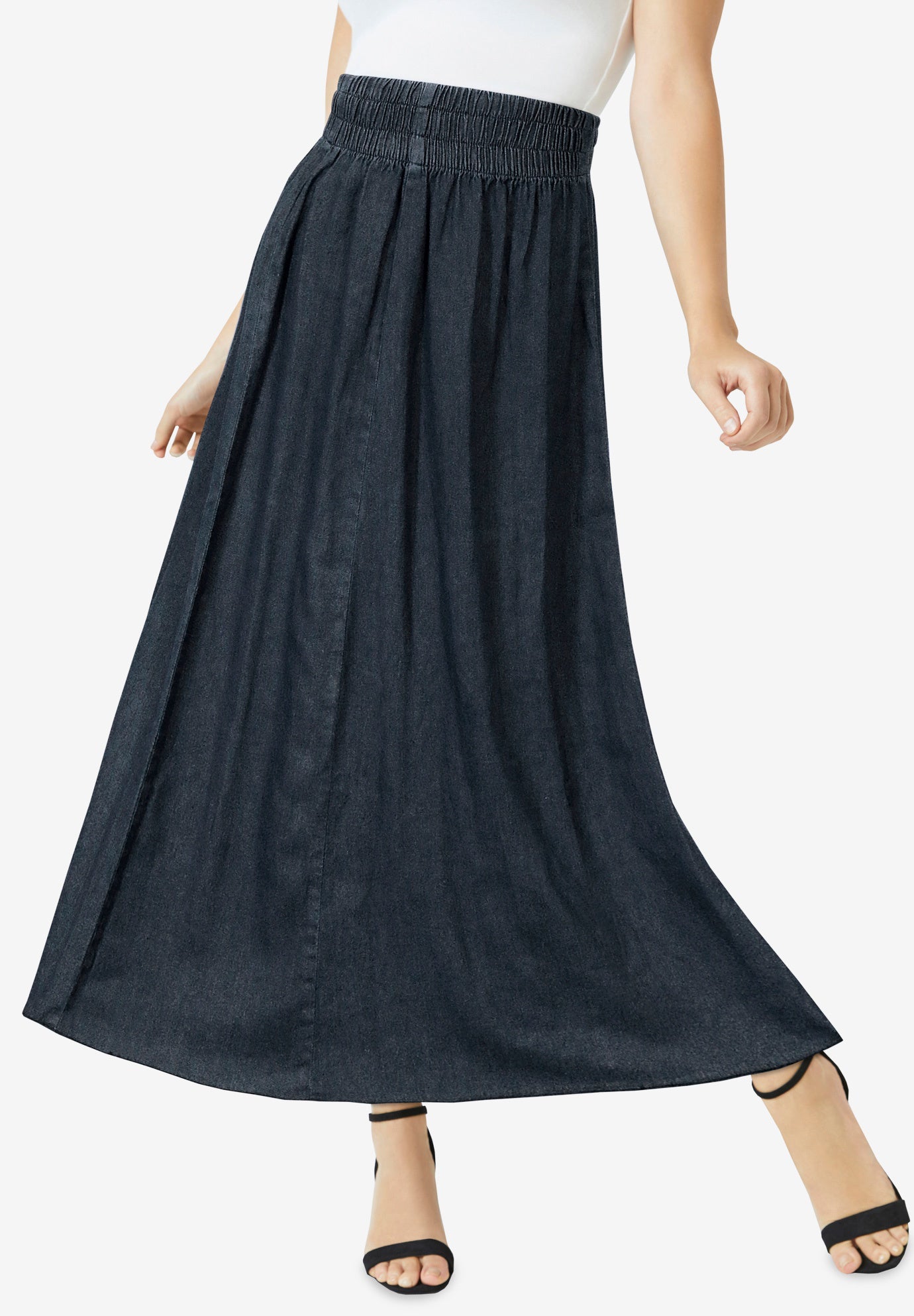 Chambray Maxi Skirt image number 0