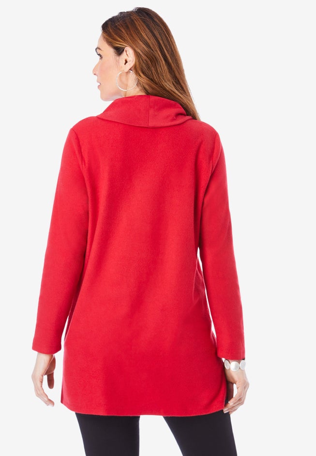 Double Button Sherpa Fleece Tunic image number 1