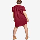 Button Front Linen Shirtdress image number null