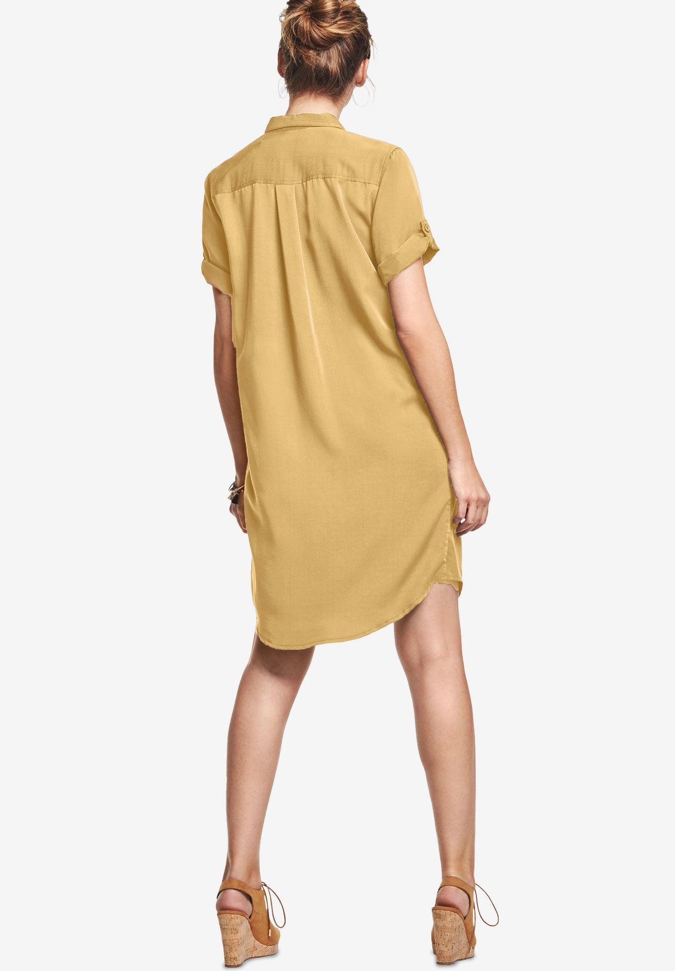 Button Front Linen Shirtdress image number 1