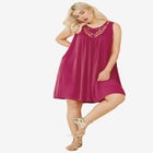 Lace Inset Trapeze Dress image number null