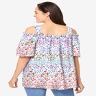 Printed Cold-Shoulder Blouse image number null