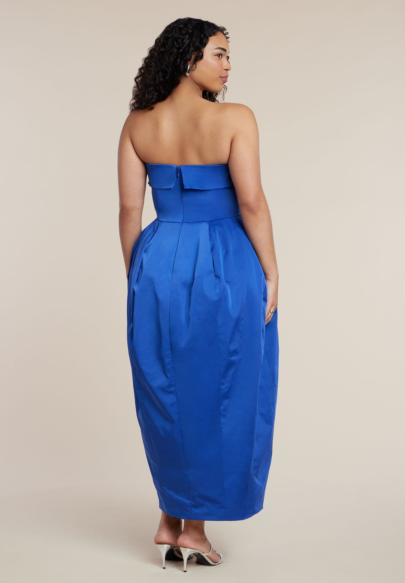 Strapless Pleated Bubble Dress image number 3