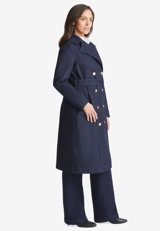 Refined Denim Trench Coat image number 2