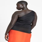 One Shoulder Shirred Top image number null