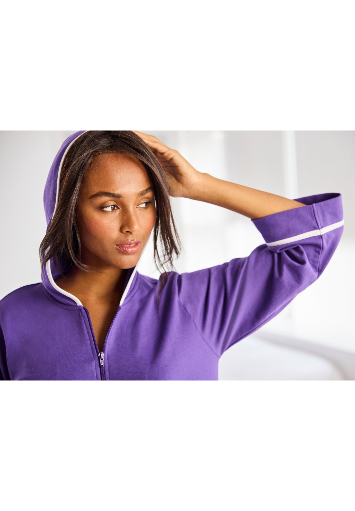 Long French Terry Robe image number 4