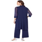 Plus-Size 3 Piece Knit Embellished Pant Set image number 2