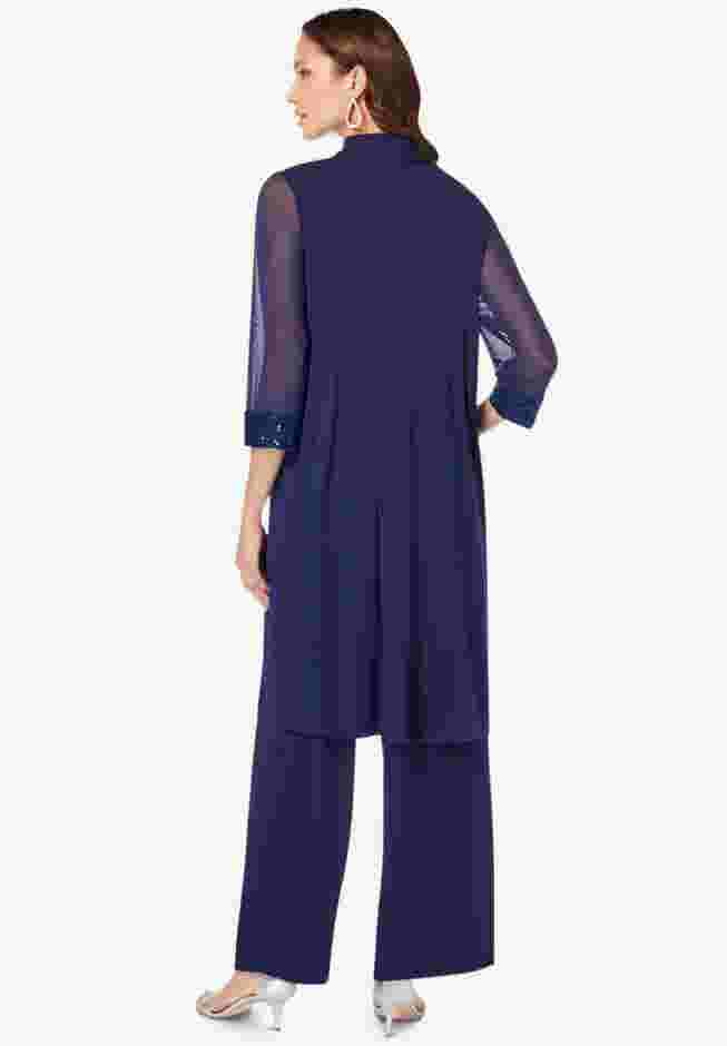 Ultrasmooth® Sequin Duster Pant Set image number 1