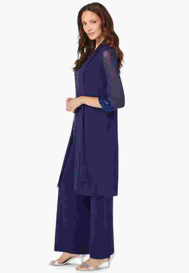 Ultrasmooth® Sequin Duster Pant Set image number 2