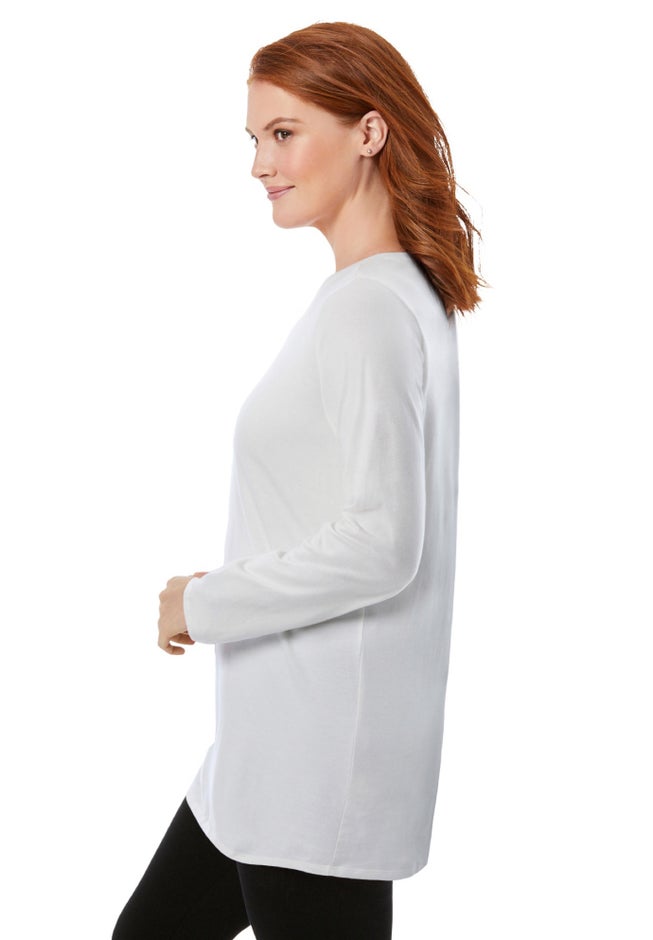 Perfect Long-Sleeve Crewneck Tunic image number 2
