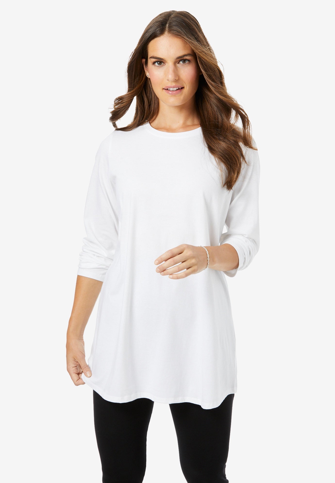 Perfect Long-Sleeve Crewneck Tunic image number 0