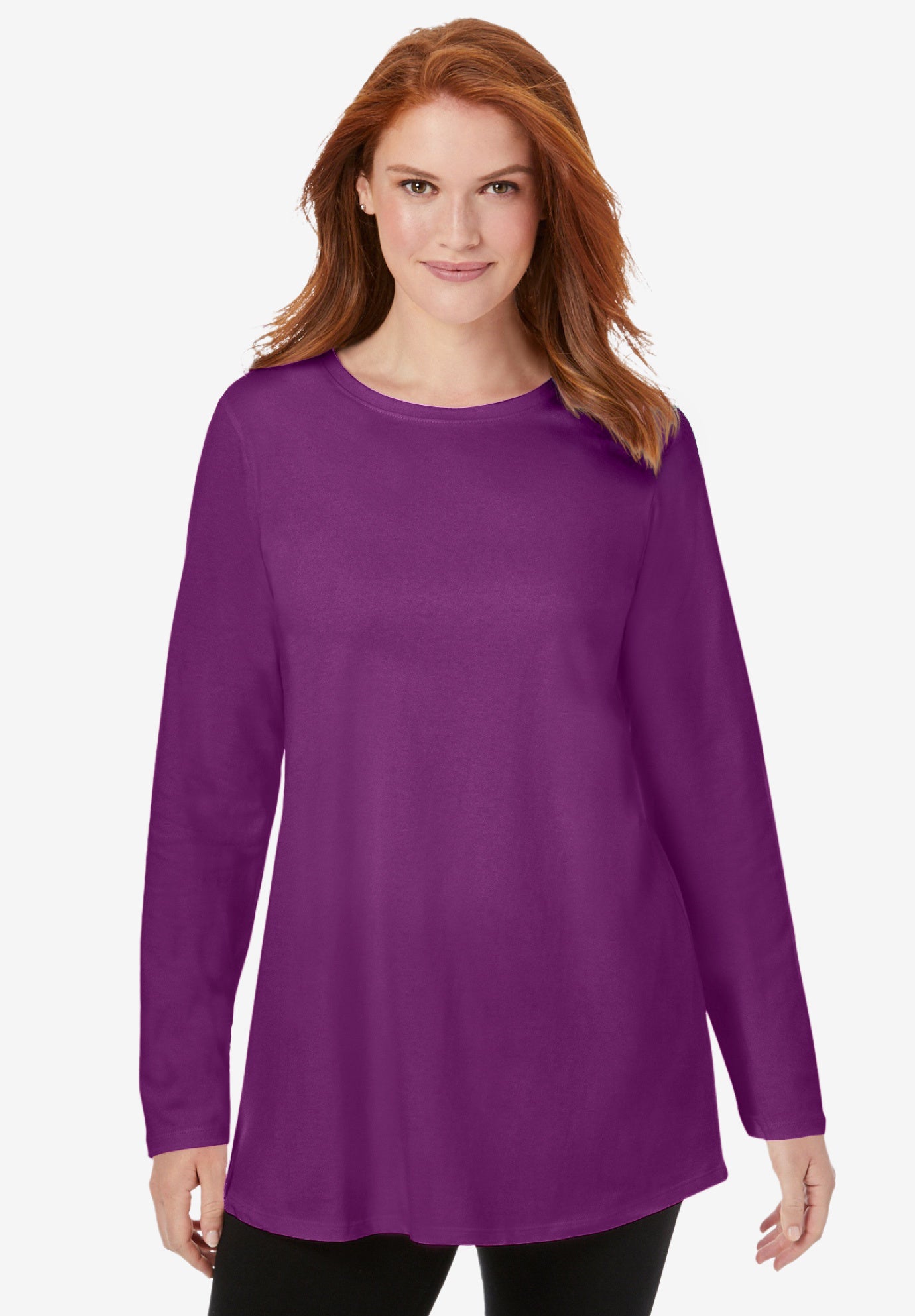 Perfect Long-Sleeve Crewneck Tunic image number 0