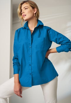 Stretch Cotton Oversized Poplin Shirt