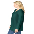 Perfect Long-Sleeve V-Neck Tunic image number null