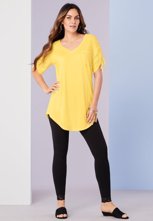 Ruched Sleeve Ultra Femme Tunic image number 0