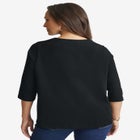 Stretch Cotton Henley Top image number null