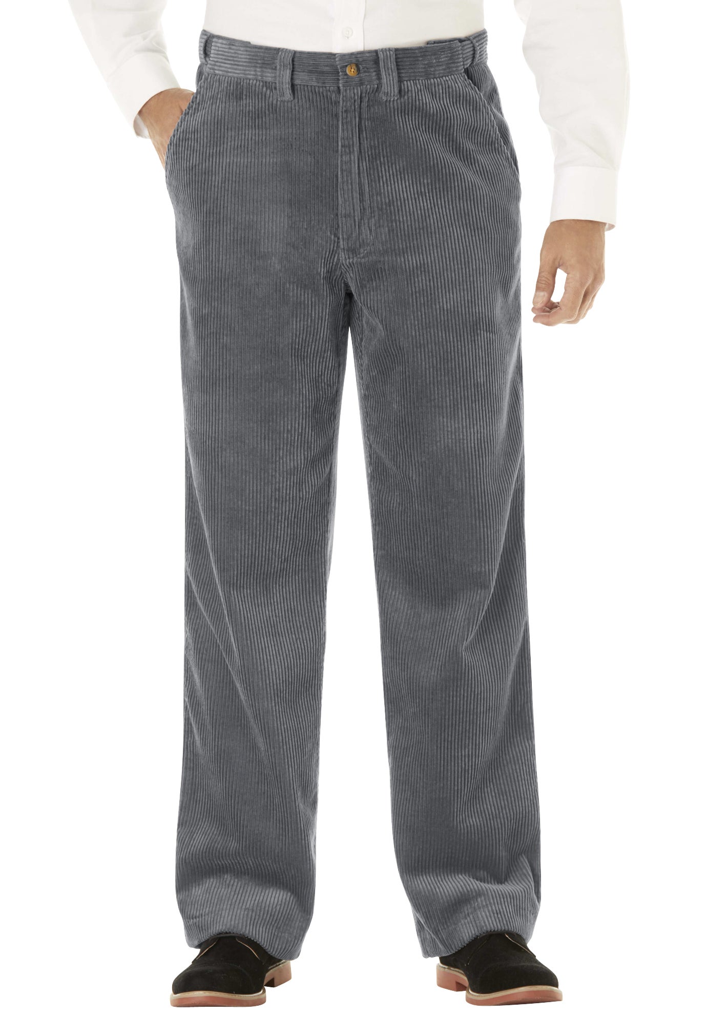 Six-Wale Corduroy Plain Front Pants image number 0