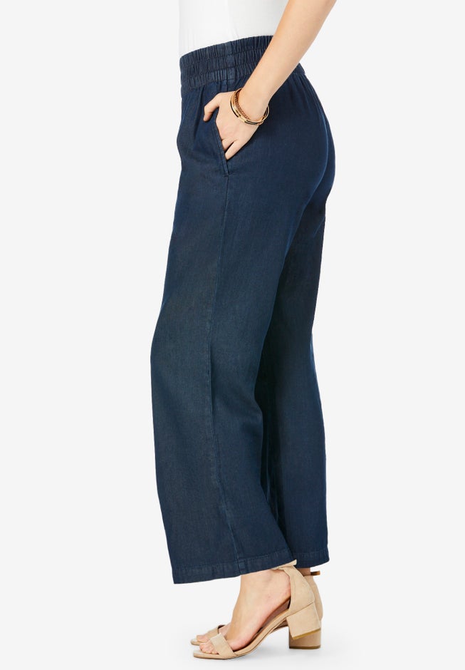 Chambray Wide Leg Pant image number 2