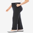 7-Day Knit Ribbed Straight-Leg Pull-On Pants image number null