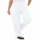 7-Day Knit Ribbed Straight-Leg Pull-On Pants image number 0