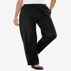 7-Day Knit Ribbed Straight-Leg Pull-On Pants image number 0