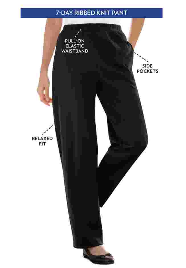 7-Day Knit Ribbed Straight Leg Pant image number 0