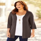 Pointelle Accented Cardigan image number null