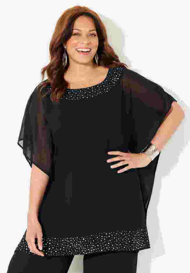 Embellished Poncho image number 0