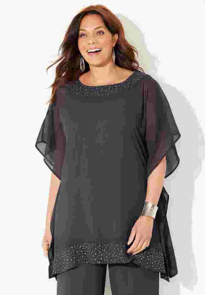 Embellished Poncho image number 0