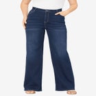 Plus Size Classic Stretch Wide Leg Jean image number null