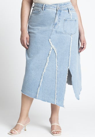 Deconstructed Denim Skirt image number null