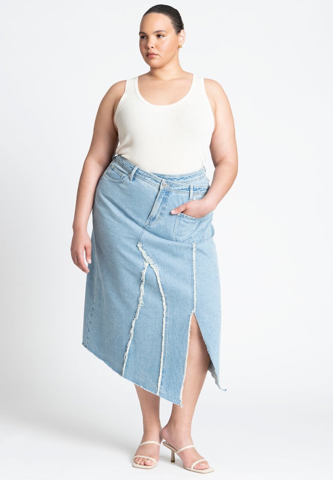Deconstructed Denim Skirt image number null