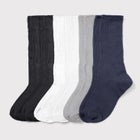 6-Pack Rib Knit Socks image number null