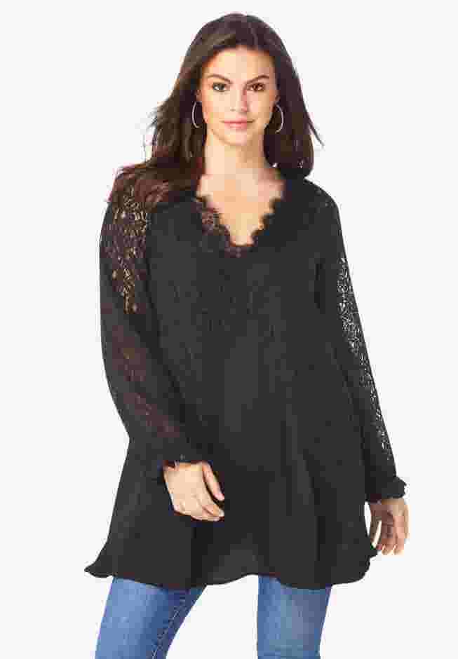 Lace & Georgette Swing Tunic image number 0
