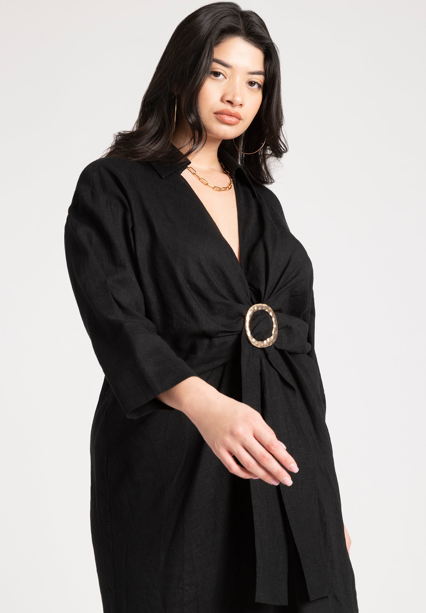 Tie Front Dolman Cover Up Tunic image number 2