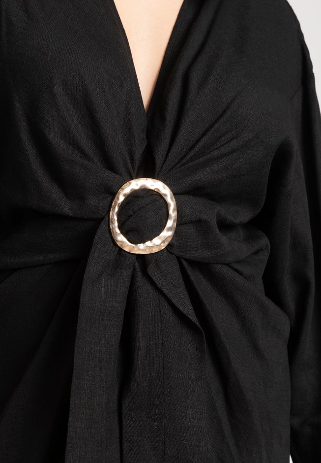 Tie Front Dolman Cover Up Tunic image number 3