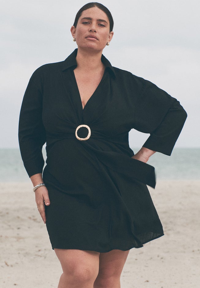 Tie Front Dolman Cover Up Tunic image number 4