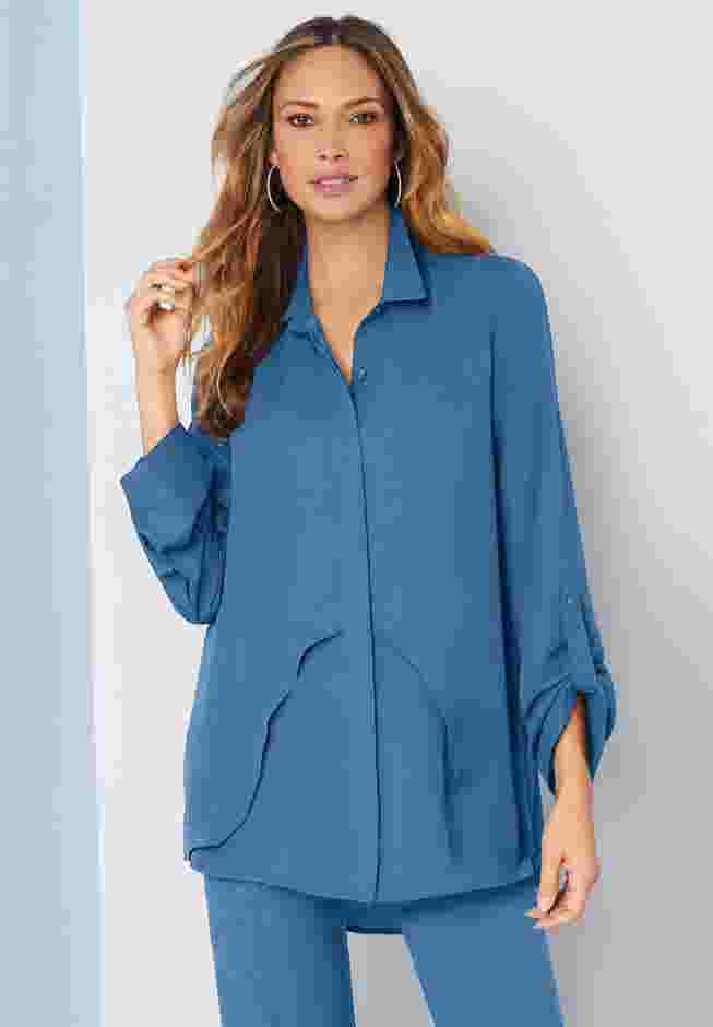 Georgette Overlay Big Shirt image number 0