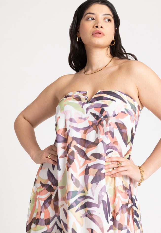 Strapless Cover Up Maxi Dress image number 2