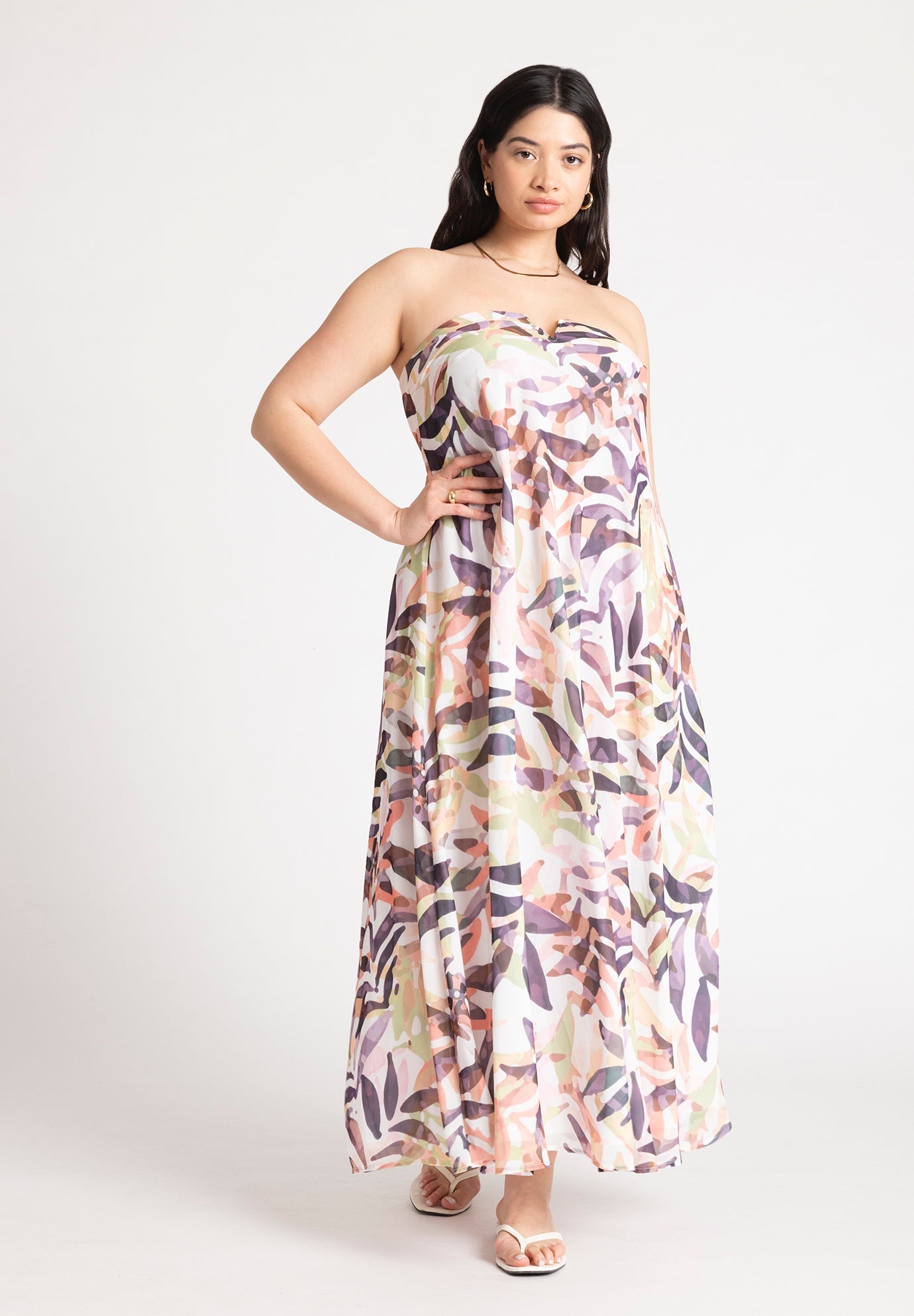 Strapless Cover Up Maxi Dress image number 0