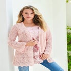 Bell Sleeve Pointelle Cardigan image number null